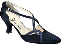 3741 Paris Leder schwarz glitter 50 mm neu